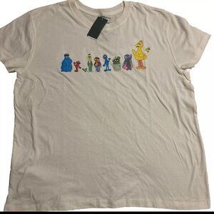 SESAME STREET Adult Men's Graphic T Shirt XL Ernie Oscar Elmo Cookie Count Bert